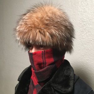 Red Fox Fur Hat, Russian